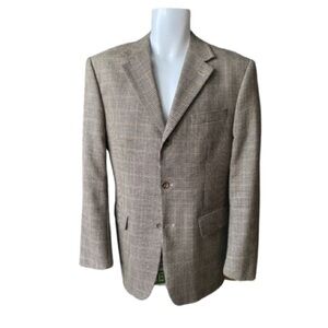 Vintage Wool Touch Men’s Wool Blend Houndstooth Blazer, Size 40R